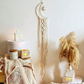 Pikkukuva 2 / 5: Bohemian Macrame Seinävaate Kuu Unisieppari Käsin Kudottu Seinä T