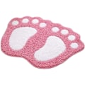 Miniatyrbillede 1 af 5: Skridsikker absorberende bademåtte, stort fødder design, polyester, pink