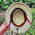 Miniatyrbild 5 av 5: Pith Cosplay Hatt Handgjord Stråhatt Elegant Solhatt Överraskningspresent till Flickvän för Semestrar Fransk Stil Ljusgul (Ljusgul)