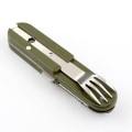Miniatyrbild 3 av 5: Rostfritt hopfällbart bestickset för utomhuscamping - 7-i-1 Mu