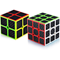 Miniatyrbillede 1 af 5: Speed ​​Cube Sæt, 2x2x2 3x3x3 Speed ​​Magic Cube, Carbon Fib