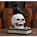 Miniatyrbillede 1 af 5: Harpiks håndværk statue til at dekorere kranie krage kranie boligindretning f