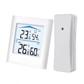 Miniatyrbillede 1 af 5: Trådløs vejrstation med udendørs sensor, termometer og hygrometer til indendørs og udendørs temperatur og fugtighed