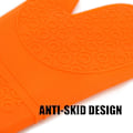 Miniatyrbild 5 av 5: Ugnsvante, Silikon Grytlappar Ugnsvante Värmebeständig Extra Lång Halkskyddad Ugnsvante (Orange, 1 Par)