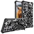 Miniatyrbillede 1 af 5: Camouflage Armor Case til Samsung Galaxy S23 Ultra 5G (Grå)