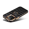 Miniatyrbillede 4 af 5: Denior Krokodille-Tekstureret PU-Etui til iPhone 12 Pro Max (Sort)