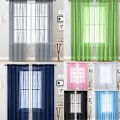 Miniatyrbillede 2 af 5: Tulles Baggrunds Draperinger Gardin Semi-mørklæggende Design Elegant Gardin til Bryllup (140*180 Sort)