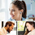 Pikkukuva 3 / 5: Bluetooth 5.3 langattomat nappikuulokkeet LED-näytöllä, stereo bassosoundilla, melua vaimentavalla mikrofonilla, 36 tunnin toistoaika