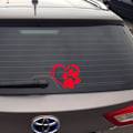 Miniatyrbillede 4 af 4: 2 stk. Bilsticker - Pote design med et sort hjerte.