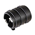 Miniatyrbild 3 av 3: Herrar Läder Bred Trippel Rem Manschett Wrap Handskar Armband Spänne Fästning Arm Rustning Manschett 4 Rader