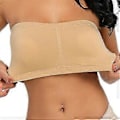 Miniatyrbillede 3 af 5: ctmw 3*dame polstret bandeau-bh, stropløs aftagelig polstring tube tops (lilla - pink - hudfarve XL)
