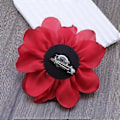 Miniatyrbillede 5 af 5: Elegant Stor Blomsternål i Blødt Stof Delikat Stofblomst Broche Nål Delikat Krave Nål til Rejser og Fritid Sort (Sort)