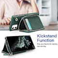 Miniatyrbild 3 av 5: Plånboksfunktion Telefonfodral För Iphone 11 Med Kortfack Axelrem Kvinna (Grön)