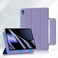 Miniatyrbild 2 av 5: För Oppo Pad PU Läder Tri-fold Stativ Tablettfodral Magnetisk Absorption Skyddande Omslag (Stil D)