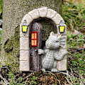Miniatyrbild 4 av 5: Drakgårdsskulptur i Resin, Hantverksskulptur, Fe-dörr för vägg