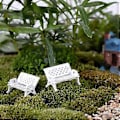 Miniatyrbilde 2 av 5: 2 stk. Mini Parkbenk Hagepynt Miniatyr Håndverk Eventyr Dukkehus Dekor Qinhai(M )