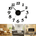 Miniatyrbild 2 av 5: 3D DIY Väggklocka Modern Design Tyst Stor Digital Akryl Själv