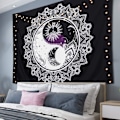Pikkukuva 3 / 5: Psykedeelinen aurinko- ja kuutapestry Yin Yang H -seinävaate