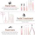 Miniatyrbillede 2 af 5: Manicure Pedicure Kit, 18 stk. Professionelt Neglesæt, Rustfrit