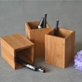 Miniatyrbillede 3 af 4: Bambus træ skrivebord pen blyant holder stativ multifunktionel brug blyant