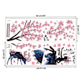 Miniatyrbillede 3 af 5: Fille sur une balançoire et silhouette d'élan - Stickers muraux