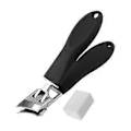 Miniatyrbild 1 av 5: Sneda Nagelknipsare Kraftig Bärbar Nageltrimmer för Kvinnor Män (Liten Svart)