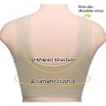 Miniatyrbillede 4 af 5: Bomulds Vest BH til Midaldrende og Ældre Kvinder, Uden Stålring, Plus Size Undertøj - Hudfarve/YY(XL rød)