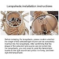 Miniatyrbillede 5 af 5: 6 STK. E14 Lampeskærm Stof Lampeskærm Bordlampe Loftlampe Skærm til Soveværelse Stue Guld PX153