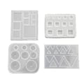 Miniatyrbild 5 av 5: Alla Storlekar Fyrkantig Rund för Triangel DIY Geometrisk Resin Silikonform Smycken Också