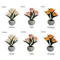 Miniatyrbillede 3 af 4: Ny LED Tulip Natlampe Simulationsblomst Bordlampe Atmosfære Lampe Boligindretning (Pink)
