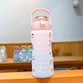 Miniatyrbild 3 av 5: Gradient Vattenflaska BPA-fri 1.5/2L Dricksflaska med Sugrör för Träning (1500ml Gradient Lila)