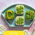 Miniatyrbillede 4 af 5: Alsidige månekager og dessertform, stabil grøn bønnesnacksform, delikat madlavningssæt til kunstnerisk godbidsfremstilling (Lille Lime Panda)
