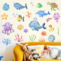 Miniatyrbillede 4 af 5: Stickers Muraux sous la Mer Autocollant Mural Tropicale Poisson