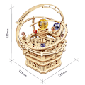 Miniatyrbild 4 av 5: 3D Träpussel Mekanisk Modell Bygg Modell för Vuxna Barn, Stjärnhimmel Musikbox