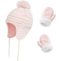 Pikkukuva 1 / 4: Lasten talvihattu lapasilla ja lämmin fleece-hattu vauvalle taaperolle
