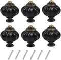 (Svart) 6 st Vintage Pumpa Knoppar, Antik Möbelhandtag, Dra
