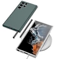 Pikkukuva 2 / 4: GKK Nahkamainen Puhelin Kotelo Samsung Galaxy S24 Ultra 5G:lle (Musta)