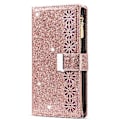 Miniatyrbilde 3 av 5: Glitter-veske i skinn med glidelås for Huawei Mate 20 Pro (Rosegull)