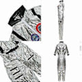 Miniatyrbillede 4 af 5: Rumdragt til rumfartsastronaut Cosplay Uniform til mænd og kvinder Halloween Karneval Performance Kostume (L Kvinder)