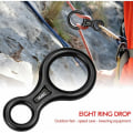 Miniatyrbillede 3 af 5: Blå Figur Otte Descender Klatring 8 Descender 35KN Aluminium Al