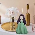 Miniatyrbillede 5 af 5: Sød Pige Prinsesse Silikonform 3D Lysform Genanvendelig Fondantforme Slik Chokoladeform Støbningsform til DIY Håndværk Hjem Kunst Dekoration