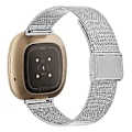 Pikkukuva 3 / 5: Metallikelloremmi Fitbit Versa 4 / Sense 2:lle (Hopea)