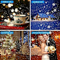 Miniatyrbilde 5 av 5: Søt Julenisse Snøflagg Projeksjonslampe med Jordforbindelse Julefest Snølandskap Hage Lampe for Plen (1 stk EU)