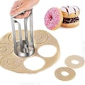 Miniatyrbillede 4 af 5: Donutform Non-klæbende Fødevaregodkendt Multifunktionel DIY Rustfrit Stål Kage Brød Konditori Skærer Maker Form Køkkenudstyr