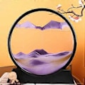 Miniatyrbilde 2 av 5: Bevegelig Sandkunst Bilde Rundt Glass 3d Naturlig Landskap Flytende Sandramme Timeglass Dekor For