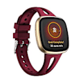 Miniatyrbilde 1 av 5: Silikonklokkearmbånd for Fitbit Versa 3 / 4, størrelse S (vinrød)
