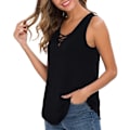 Miniatyrbillede 2 af 5: Dame Tanktop uden Ærmer, Kryds & Kvadrat, Casual Basic Bluser, XL