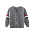 Miniatyrbilde 2 av 4: My3170 Karbongrå# Barneklær Høst Babyklær Strikkevarer Barnefrakk Gutte Genser (130cm)