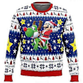 Miniatyrbilde 1 av 2: Mario Kart Stygg Julegenser Gave Julenissen Pullover Menn 3d Genser Og Topp Høst Og Vinter (4XL stil 1)