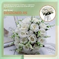Miniatyrbillede 3 af 3: Bryllupsbuket Simulation Rose Blomsterbuket Brud Holder Blomst Bryllupsartikler